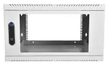 Шкаф коммутационный ЦМО (ШРН-6.300) настенный 6U 600x300мм пер.дв.стекл несъемн.бок.пан. 100кг серый 250мм 9.9кг 180град. 366мм Image