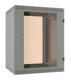 Шкаф коммутационный NT WALLBOX 18-63 G (589169) настенный 18U 600x350мм пер.дв.стекл направл.под закл.гайки 360кг серый 300мм 23кг 880мм IP20 сталь Image