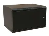 Шкаф коммутационный WRline (WR-TW-0966-SR-RAL9004) настенный 9U 600x600мм пер.дв.металл 2 бок.пан. 60кг черный 500мм 500мм IP20 сталь Image