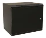 Шкаф коммутационный WRline (WR-TW-1566-SR-RAL9004) настенный 15U 600x600мм пер.дв.металл 2 бок.пан. направл.под винты 60кг черный 520мм 775мм IP20 сталь Image