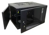 Шкаф Шкаф настенный Next, 9U 550x600, стеклянная дверь, черный Image