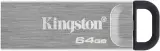 Флеш Диск Kingston 64GB DataTraveler Kyson DTKN/64GB USB3.2 серебристый/черный Image