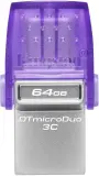 Флеш Диск Kingston 64Gb DataTraveler microDuo 3C DTDUO3CG3/64GB USB3.0 фиолетовый Image