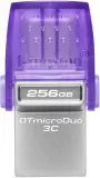 Флеш Диск Kingston 256Gb DataTraveler microDuo 3C DTDUO3CG3/256GB USB3.0 фиолетовый Image