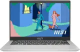 Ноутбук MSI Modern 14 C12M-240XRU Core i5 1235U 8Gb SSD512Gb Intel Iris Xe graphics 14" IPS FHD (1920x1080) Free DOS silver WiFi BT Cam (9S7-14J111-240) Image