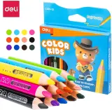 Карандаши цв. Deli EC-134-12 Color Kids трехгран. ассорти 12цв. карт.кор. (12шт) 12 карандашей Image