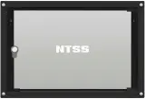 Шкаф коммутационный NTSS LIME (NTSS-WL6U5535GS-BL) настенный 6U 550x350мм пер.дв.стекл несъемн.бок.пан. 30кг черный Image