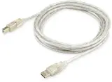 Кабель Buro USB2.0-AM/BM-3-TRANS USB A(m) USB B(m) 3м прозрачный Image