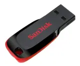 Флеш Диск Sandisk 64Gb Cruzer Blade SDCZ50-064G-B35 USB2.0 черный/красный Image