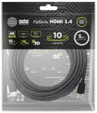 Кабель аудио-видео Cactus CS-HDMI.1.4-10 HDMI (m)/HDMI (m) 10м. позолоч.конт. черный Image