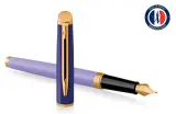 Ручка перьев. Waterman Hemisphere Colour Blocking (2179900) Purple GT F сталь нержавеющая/позолота подар.кор. Image