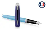 Ручка перьев. Waterman Hemisphere Colour Blocking (2179924) Blue CT F сталь нержавеющая подар.кор. Image