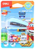 Степлер настольный Deli E0249 Super Wings 24/6 26/6 (12листов) ассорти 40скоб металл/пластик блистер Image