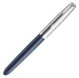 Ручка перьев. Parker 51 Core (CW2123501) Midnight Blue CT F сталь нержавеющая подар.кор. Image