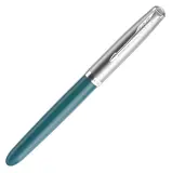 Ручка перьев. Parker 51 Core (CW2123506) Teal Blue CT F сталь нержавеющая подар.кор. Image