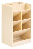 Органайзер настольный Deli 8939WHITE 120х91х205мм белый пластик Image