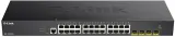 Коммутатор D-Link Smart L2 Switch 24x1000Base-T, 4х10GBase-X SFP+, CLI, RJ45 Console Image