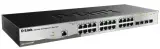 Коммутатор D-Link Managed L2 Metro Ethernet Switch 24x1000Base-T, 4x1000Base-X SFP, Surge 6KV, CLI, RJ45 Console Image