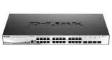 Коммутатор D-Link Managed L2 Metro Ethernet Switch 24x1000Base-T, 4x10GBase-X SFP+, Surge 6KV, CLI, RJ45 Console, RPS Image