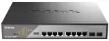 Коммутатор D-Link Smart L2 Surveillance Switch 8х1000Base-T PoE 802.3bt 90W, 2x1000Base-X SFP, PoE Budget 242W, Long-range PoE up to 250m Image