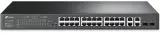 Коммутатор TP-Link SL2428P (L2) 24x100Мбит/с 4x1Гбит/с 2xКомбо(1000BASE-T/SFP) 24PoE+ 250W управляемый Image