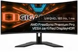 Монитор Gigabyte 34" G34WQC A черный VA LED 1ms 21:9 HDMI M/M матовая HAS 350cd 178гр/178гр 3440x1440 144Hz FreeSync Premium DP 2K 8.4кг Image