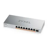 Мультигигабитный PoE++ коммутатор Zyxel XMG-108HP, 8xRJ-45: 1/2.5G PoE++, 1xSFP+, настольный, бесшумный, бюджет PoE 100 Вт Image