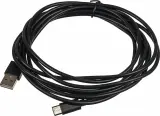 Кабель USB (m)-USB Type-C (m) 3м черный Image