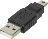 Переходник Ningbo mini USB B (m) USB A(m) серый Image