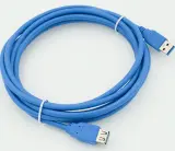 Кабель USB A(m) USB A(f) 3м синий Image