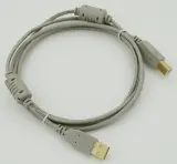 Кабель USB A(m) USB B(m) 1.8м феррит.кольца серый Image