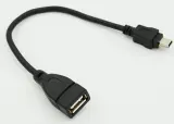 Кабель USB (f)-mini USB (m) 0.2м черный Image