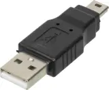 Переходник Ningbo mini USB B (m) USB A(m) черный Image