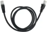 Патч-корд Buro UTP 4 пары cat5E CCA molded 1м черный RJ-45 (m)-RJ-45 (m) (упак.:1шт) Image