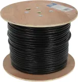 Кабель сетевой Ningbo FTP 4 пары cat5E solid 0.5мм Cu molded 305м серый outdoor стальной трос Image