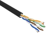 Кабель информационный Rexant 01-0045 кат.5E U/UTP 4X2X24AWG PE внешний 305м черный Image