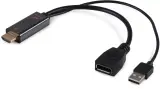 Переходник Buro HDMI (m)/DisplayPort (f) белый (BU-HDMI(M)-DP(F)) Image