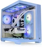 Корпус Thermaltake View 380 TG ARGB Hydrangea синий без БП ATX 9x120mm 5x140mm 1x200mm 2xUSB3.0 audio bott PSU Image