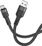 Кабель Hoco U110 Type-C USB (m)-USB Type-C 1.2м черный коробка Image