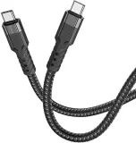 Кабель Hoco U110 Type-C to Type-C USB Type-C-USB Type-C 1.2м черный коробка Image