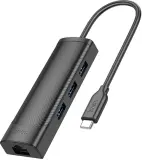 Разветвитель USB-C Hoco HB42 Type-C 3порт. черный Image