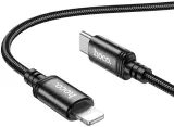 Кабель Hoco X89 Wind iP USB-C-Lightning (m) 1м черный коробка Image