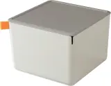 Короб для хранения Deli XDM13grey 1отд. 212x212x153мм серый/серый пластик Image