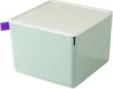 Короб для хранения Deli XDM13green 212x212x153мм зеленый/серый пластик Image