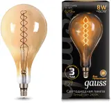 Лампа филам. Gauss Filament Vintage 8Вт цок.:E27 шар 220B 2400K св.свеч.бел.теп. (упак.:1шт) (150802008) Image