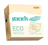 Блок самоклеящийся бумажный Stick`n ECO 21799 76x76мм 400лист. 60г/м2 пастель желтый Image