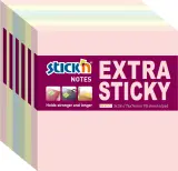 Блок самоклеящийся бумажный Stick`n Extra Sticky 21659 76x76мм 90лист. 70г/м2 пастель ассорти (упак.:6шт) Image