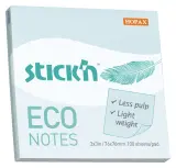 Блок самоклеящийся бумажный Stick`n ECO 21747 76x76мм 100лист. 60г/м2 пастель голубой Image