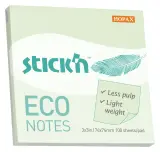 Блок самоклеящийся бумажный Stick`n ECO 21748 76x76мм 100лист. 60г/м2 пастель зеленый Image