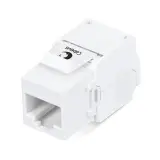 Вставка модуль Сabeus KJ-RJ45-Cat.5e-180-Toolless Вставка Keystone Jack RJ-45(8P8C), 180 градусов, категория 5e, без инструмента Toolless, белая Image